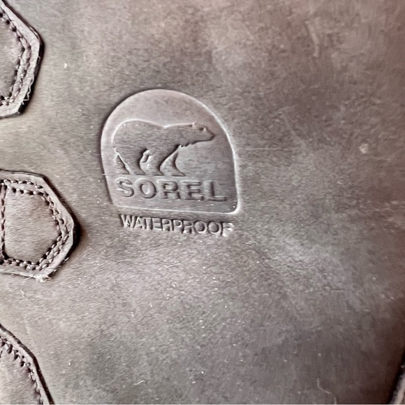 SOREL OUT AND ABOUT LACE UP BLACK WEATHERPROOF BOOTS SIZE 7 EUC - Picture 9 of 13